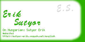 erik sutyor business card